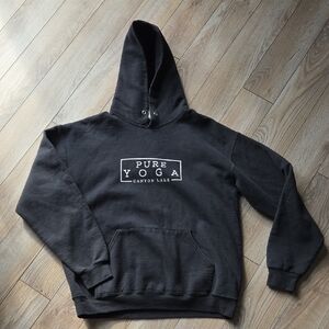 Yoga Canyon Lake California Jerzees Black Hoodie Sweatshirt Large